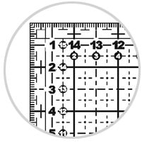 Liniał do patchowrku i quiltingu M 1616 160x160 mm