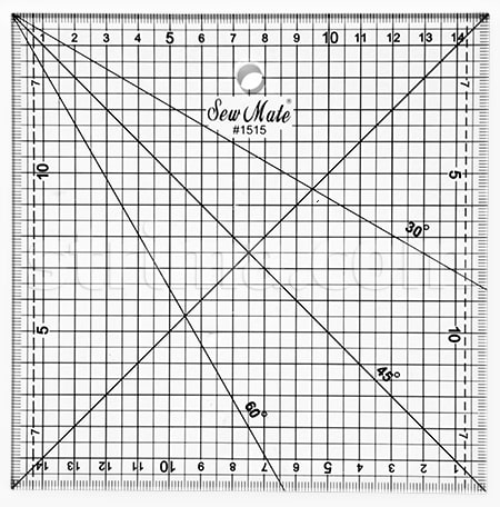 Liniał do patchworku 150x150 mm 1515